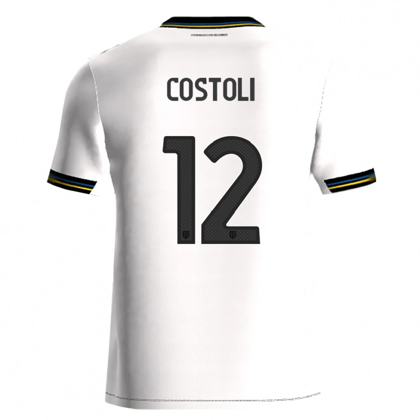 Danxen Män Luca Costoli #12 Vit Svart Hemmatröja Matchtröjor 2025/26 Tröjor T-Tröja