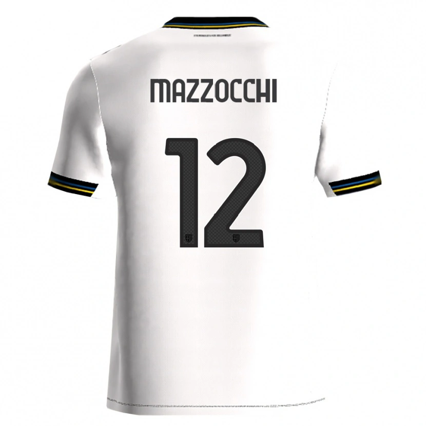 Danxen Män Alessandro Mazzocchi #12 Vit Svart Hemmatröja Matchtröjor 2025/26 Tröjor T-Tröja