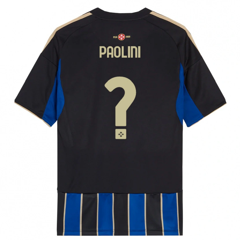 Danxen Män Andrea Paolini #0 Svart Blå Hemmatröja Matchtröjor 2025/26 Tröjor T-Tröja