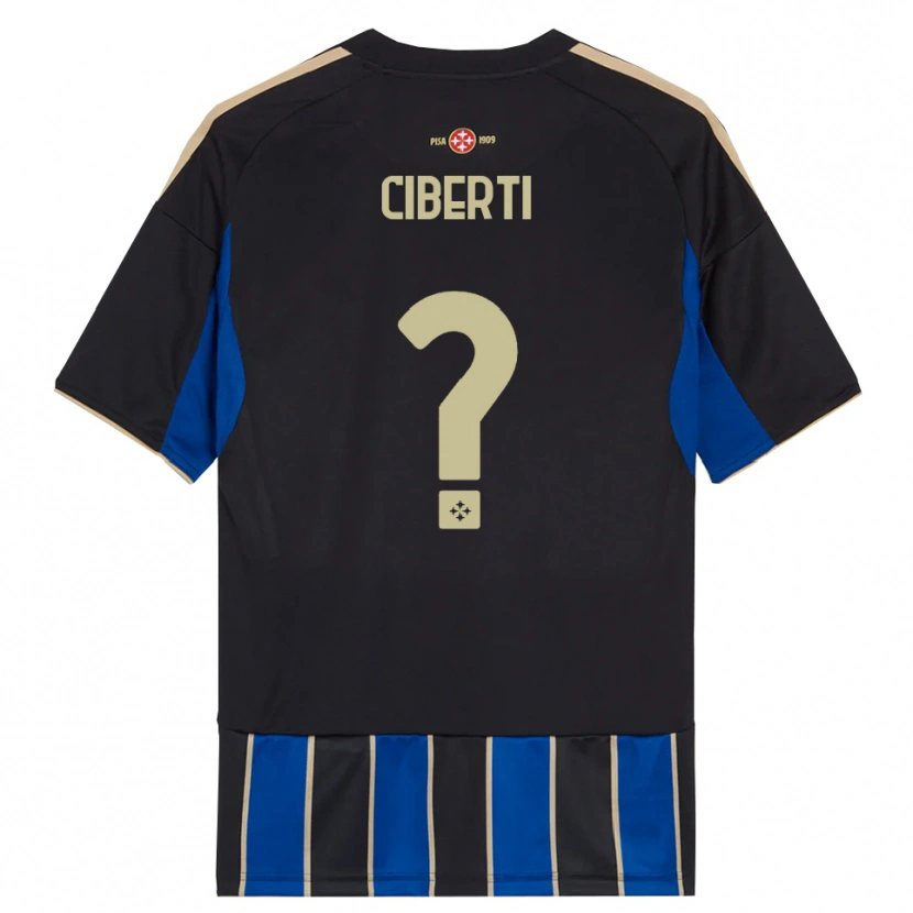 Danxen Män Martino Ciberti #0 Svart Blå Hemmatröja Matchtröjor 2025/26 Tröjor T-Tröja