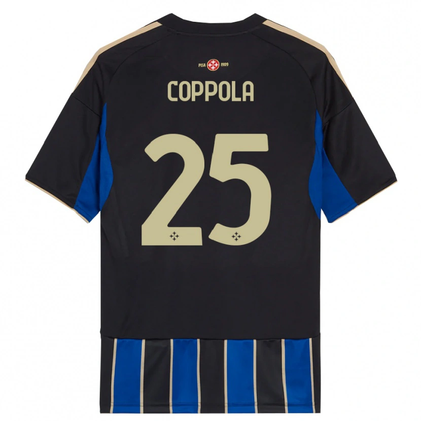 Danxen Män Francesco Coppola #25 Svart Blå Hemmatröja Matchtröjor 2025/26 Tröjor T-Tröja