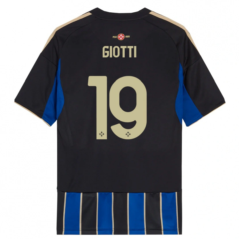 Danxen Män Emanuele Giotti #19 Svart Blå Hemmatröja Matchtröjor 2025/26 Tröjor T-Tröja