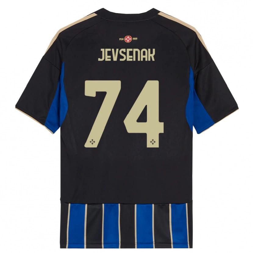 Danxen Män Žan Jevšenak #74 Svart Blå Hemmatröja Matchtröjor 2025/26 Tröjor T-Tröja