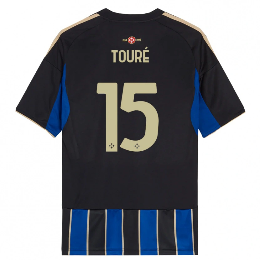 Danxen Män Idrissa Touré #15 Svart Blå Hemmatröja Matchtröjor 2025/26 Tröjor T-Tröja