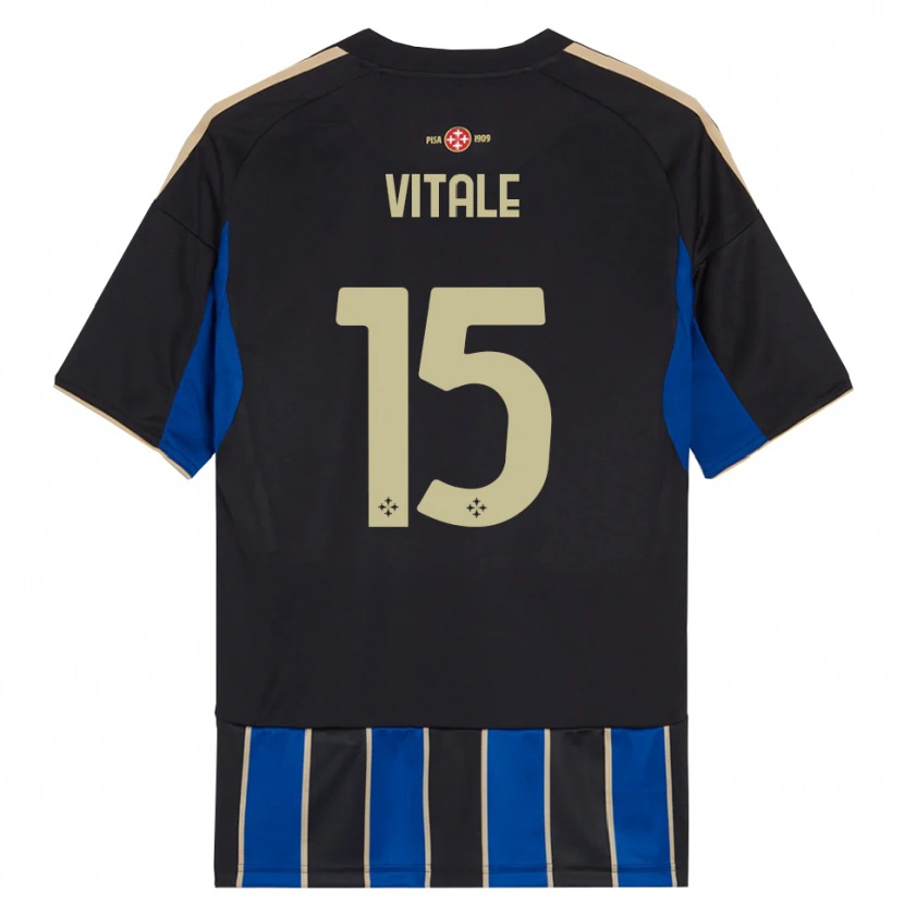 Danxen Män Riccardo Vitale #15 Svart Blå Hemmatröja Matchtröjor 2025/26 Tröjor T-Tröja