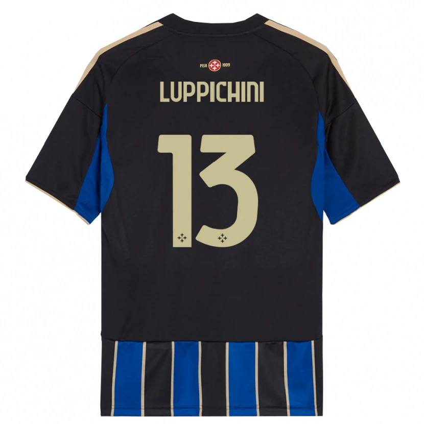 Danxen Män Matteo Luppichini #13 Svart Blå Hemmatröja Matchtröjor 2025/26 Tröjor T-Tröja