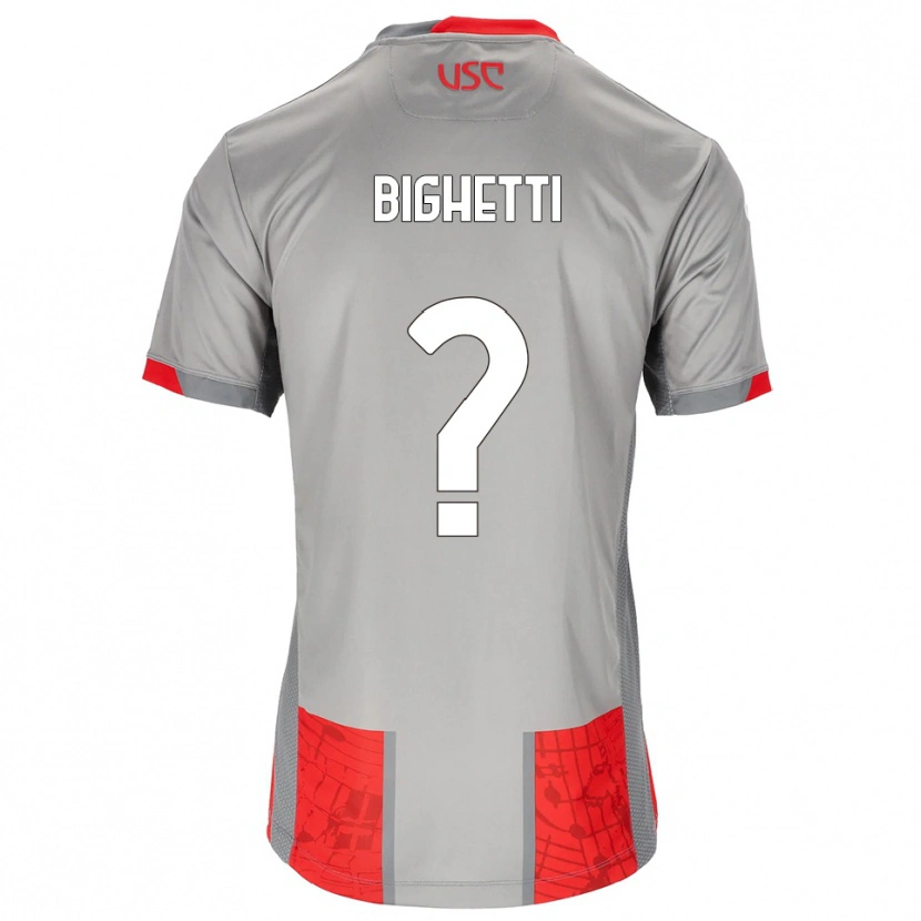Danxen Män Paolo Bighetti #0 Röd Grå Hemmatröja Matchtröjor 2025/26 Tröjor T-Tröja