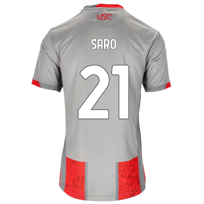 Danxen Män Gianluca Saro #21 Röd Grå Hemmatröja Matchtröjor 2025/26 Tröjor T-Tröja