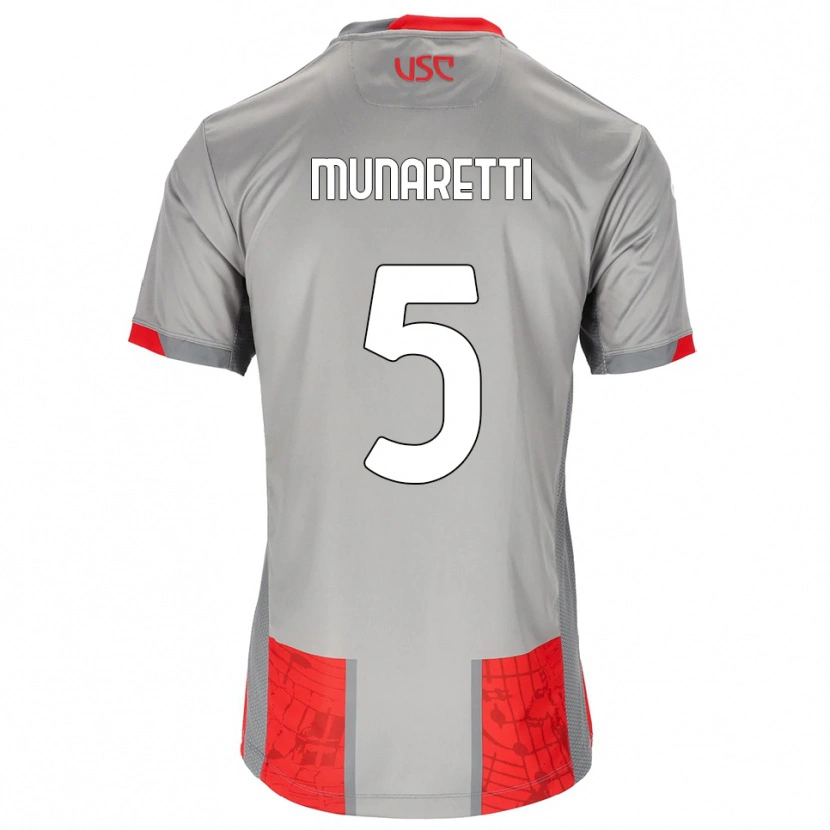 Danxen Män Luca Munaretti #5 Röd Grå Hemmatröja Matchtröjor 2025/26 Tröjor T-Tröja