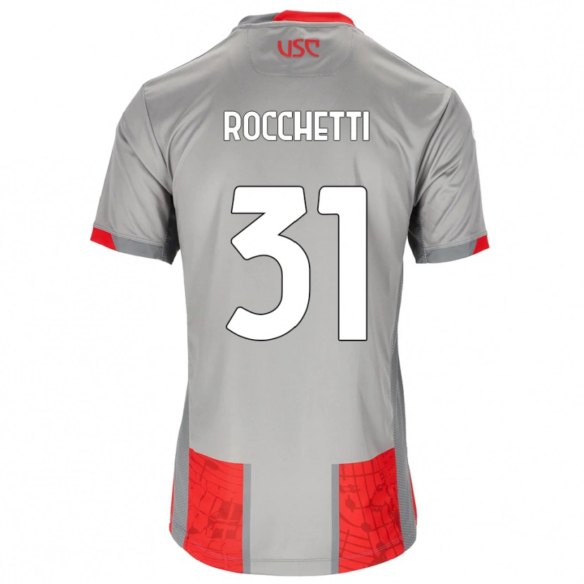 Danxen Män Yuri Rocchetti #31 Röd Grå Hemmatröja Matchtröjor 2025/26 Tröjor T-Tröja