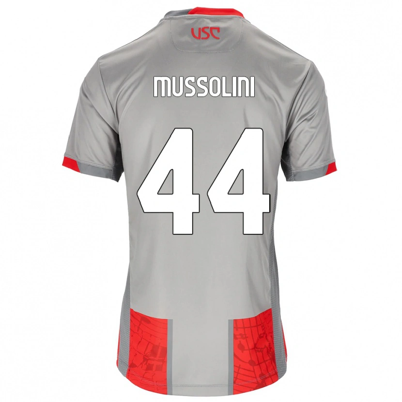 Danxen Män Romano Floriani Mussolini #44 Röd Grå Hemmatröja Matchtröjor 2025/26 Tröjor T-Tröja
