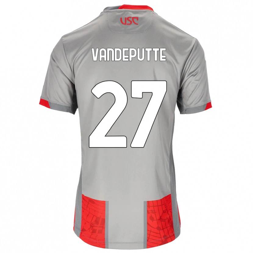 Danxen Män Jari Vandeputte #27 Röd Grå Hemmatröja Matchtröjor 2025/26 Tröjor T-Tröja