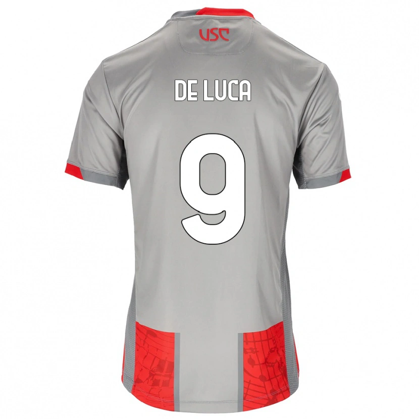 Danxen Män Manuel De Luca #9 Röd Grå Hemmatröja Matchtröjor 2025/26 Tröjor T-Tröja