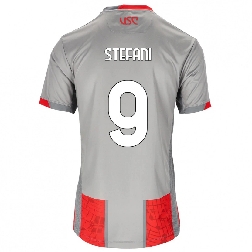 Danxen Män Christian Stefani #9 Röd Grå Hemmatröja Matchtröjor 2025/26 Tröjor T-Tröja