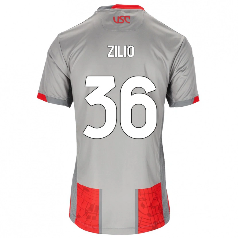 Danxen Män Andrea Zilio #36 Röd Grå Hemmatröja Matchtröjor 2025/26 Tröjor T-Tröja