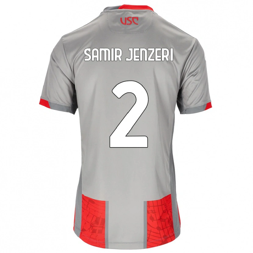 Danxen Män Gabriele Samir Jenzeri #2 Röd Grå Hemmatröja Matchtröjor 2025/26 Tröjor T-Tröja