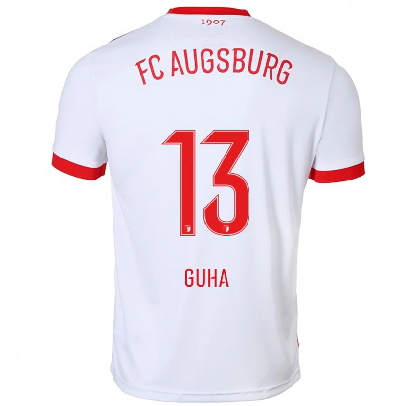 Danxen Män Felix Guha #13 Vit Röd Hemmatröja Matchtröjor 2025/26 Tröjor T-Tröja