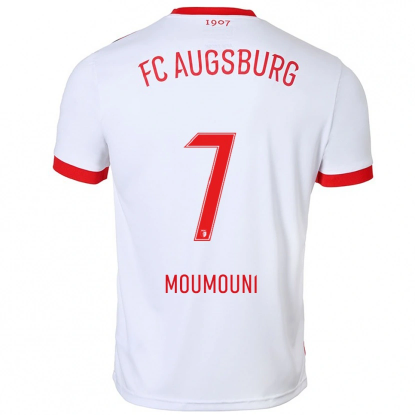 Danxen Män Faris Moumouni #7 Vit Röd Hemmatröja Matchtröjor 2025/26 Tröjor T-Tröja