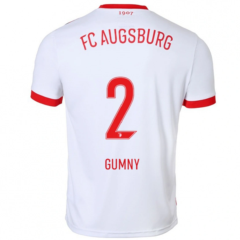 Danxen Män Robert Gumny #2 Vit Röd Hemmatröja Matchtröjor 2025/26 Tröjor T-Tröja