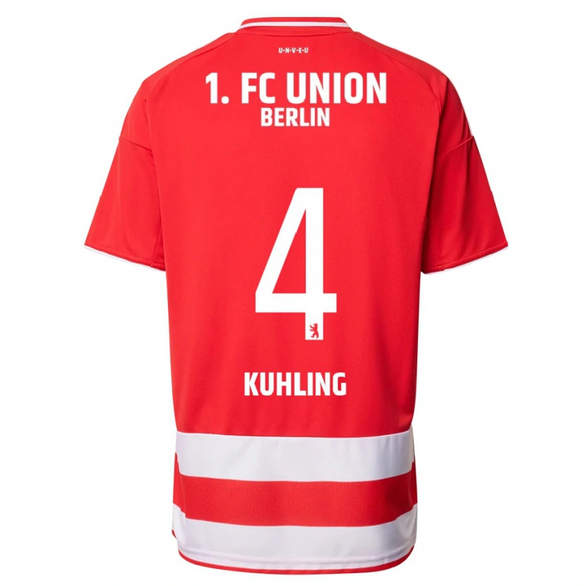 Danxen Män Ole Kühling #4 Röd Vit Hemmatröja Matchtröjor 2025/26 Tröjor T-Tröja