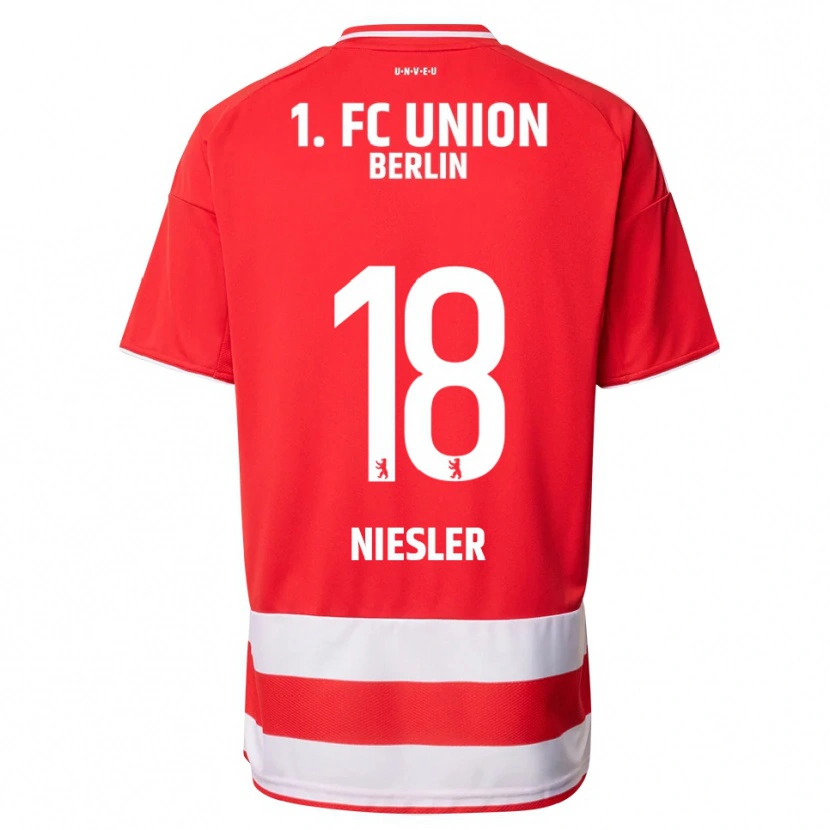 Danxen Män Charleen Niesler #18 Röd Vit Hemmatröja Matchtröjor 2025/26 Tröjor T-Tröja