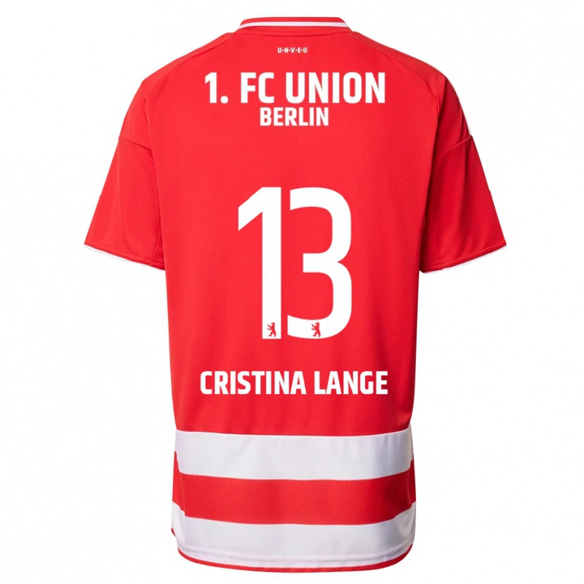 Danxen Män Maria Cristina Lange #13 Röd Vit Hemmatröja Matchtröjor 2025/26 Tröjor T-Tröja