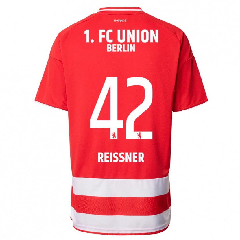 Danxen Män Naika Reissner #42 Röd Vit Hemmatröja Matchtröjor 2025/26 Tröjor T-Tröja