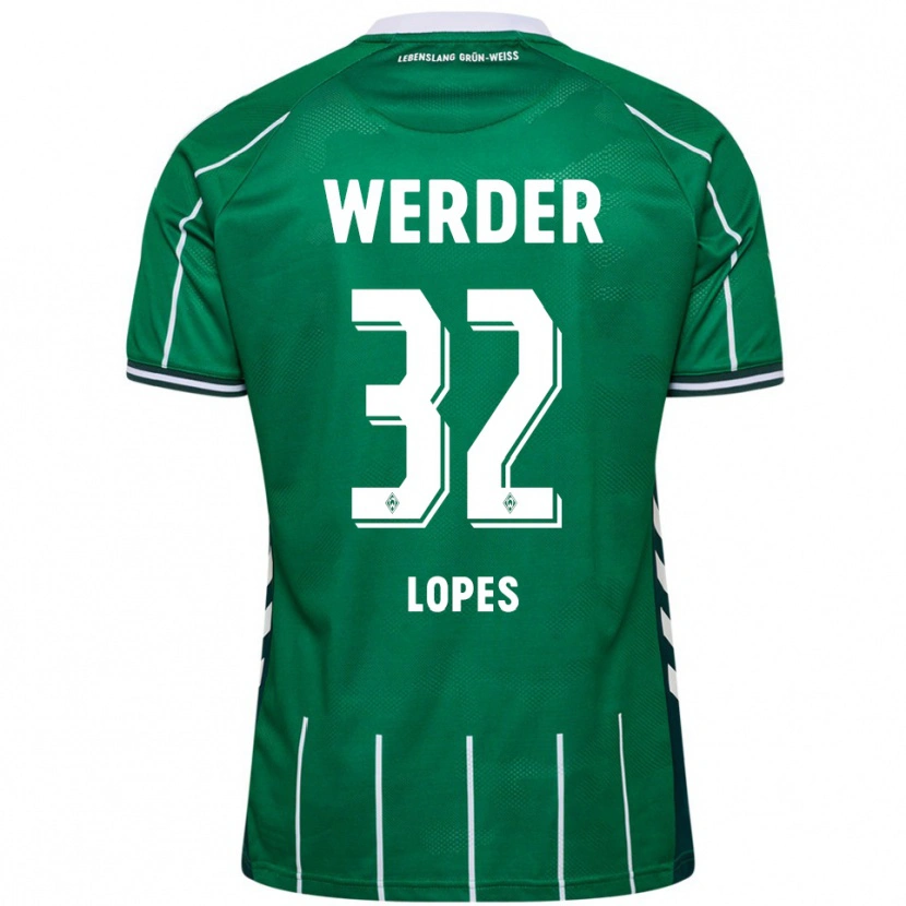Danxen Män Eugenio Lopes #32 Grön Vit Hemmatröja Matchtröjor 2025/26 Tröjor T-Tröja