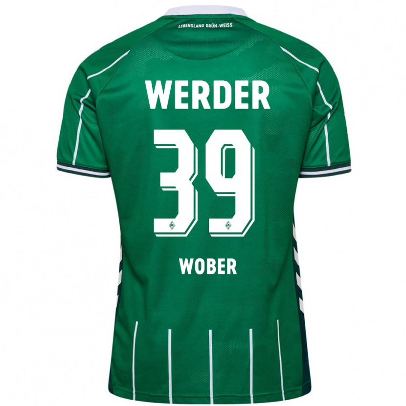 Danxen Män Maximilian Wöber #39 Grön Vit Hemmatröja Matchtröjor 2025/26 Tröjor T-Tröja