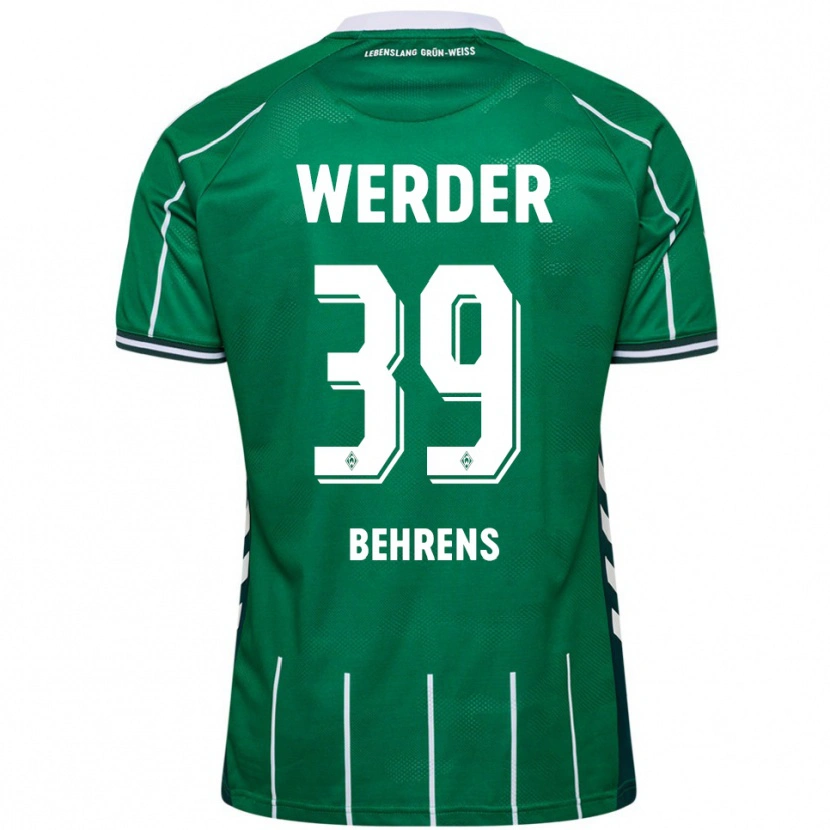 Danxen Män Jette Behrens #39 Grön Vit Hemmatröja Matchtröjor 2025/26 Tröjor T-Tröja