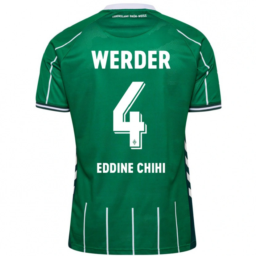 Danxen Män Dhia Eddine Chihi #4 Grön Vit Hemmatröja Matchtröjor 2025/26 Tröjor T-Tröja