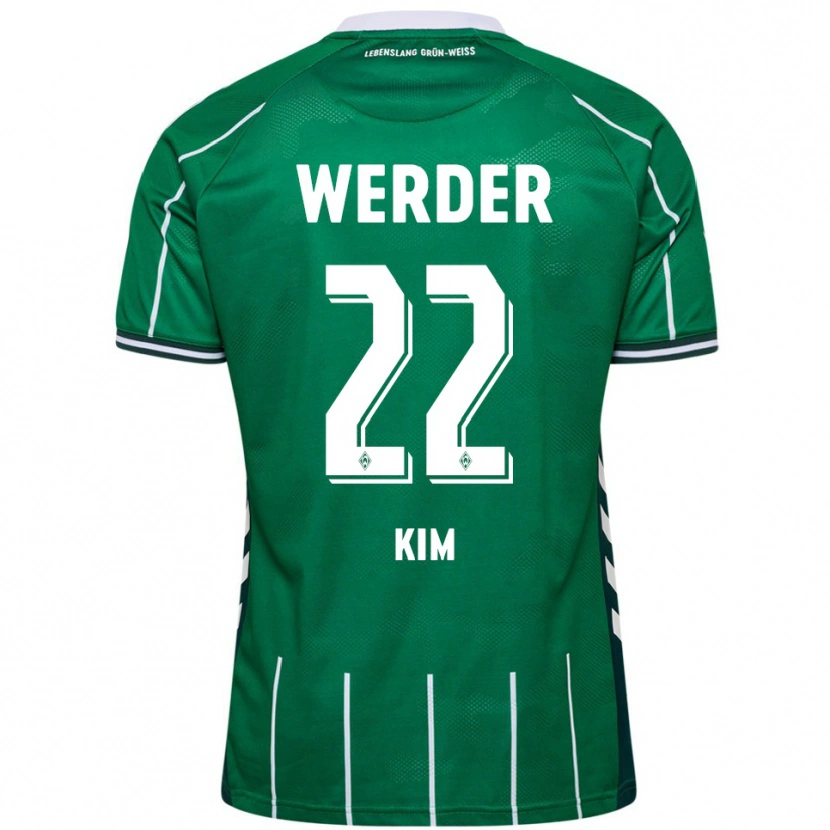 Danxen Män Min-Je Kim #22 Grön Vit Hemmatröja Matchtröjor 2025/26 Tröjor T-Tröja