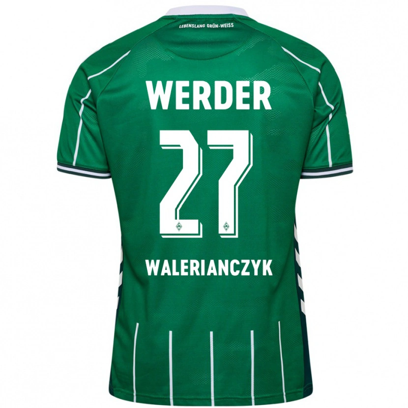 Danxen Män Dennis Walerianczyk #27 Grön Vit Hemmatröja Matchtröjor 2025/26 Tröjor T-Tröja
