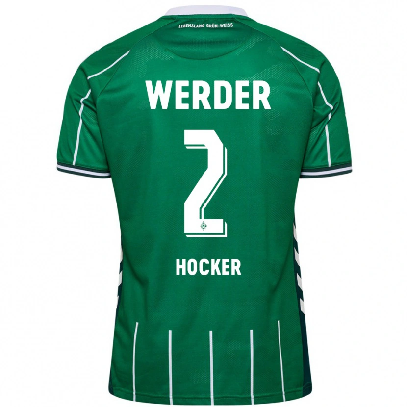 Danxen Män Luca Höcker #2 Grön Vit Hemmatröja Matchtröjor 2025/26 Tröjor T-Tröja