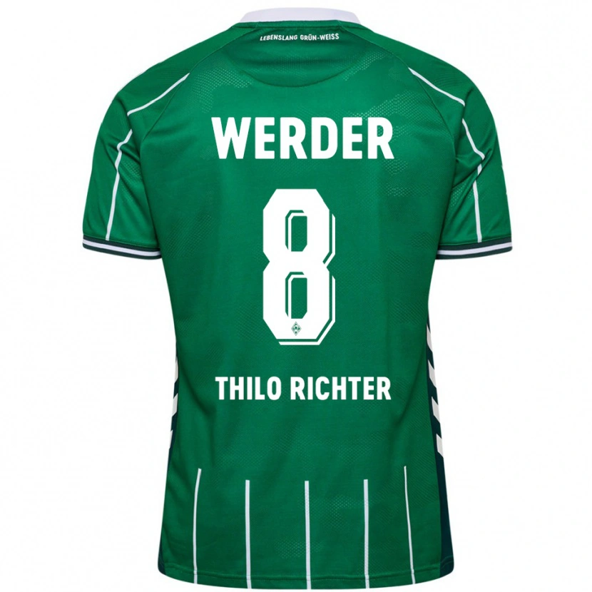 Danxen Män Jasper Thilo Richter #8 Grön Vit Hemmatröja Matchtröjor 2025/26 Tröjor T-Tröja