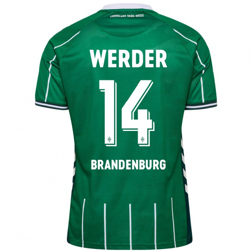 Danxen Män Michaela Brandenburg #14 Grön Vit Hemmatröja Matchtröjor 2025/26 Tröjor T-Tröja