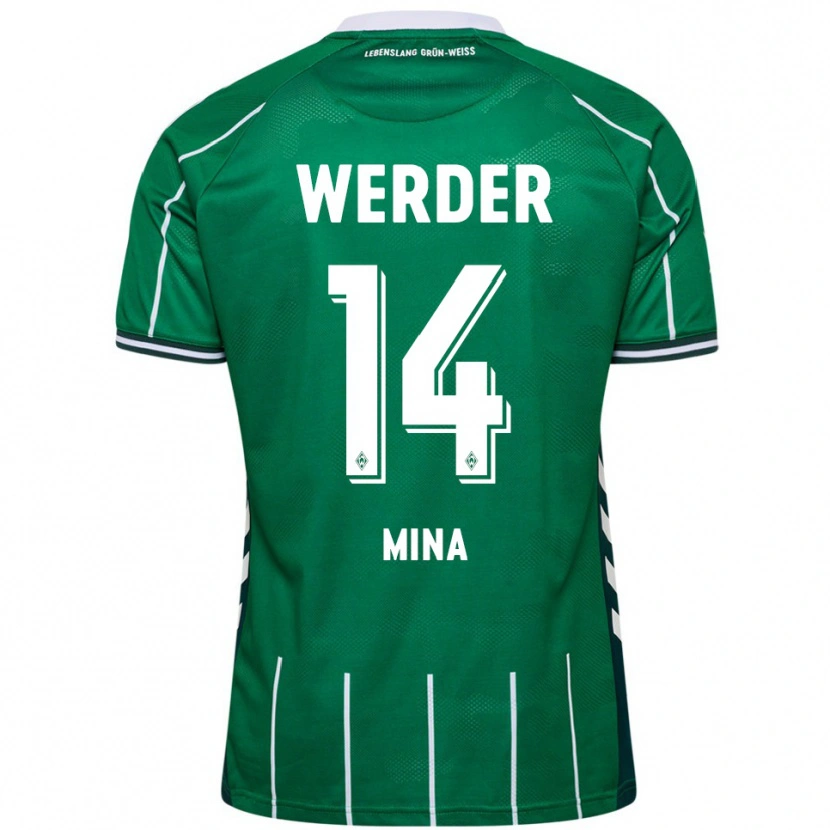 Danxen Män Johan Mina #14 Grön Vit Hemmatröja Matchtröjor 2025/26 Tröjor T-Tröja