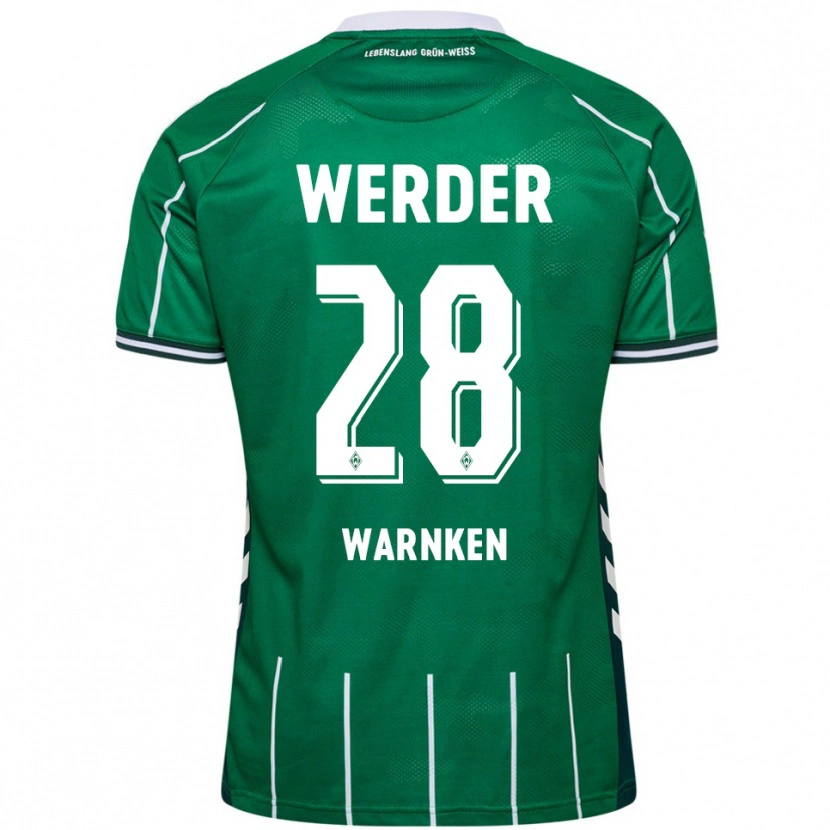 Danxen Män Jannes Warnken #28 Grön Vit Hemmatröja Matchtröjor 2025/26 Tröjor T-Tröja