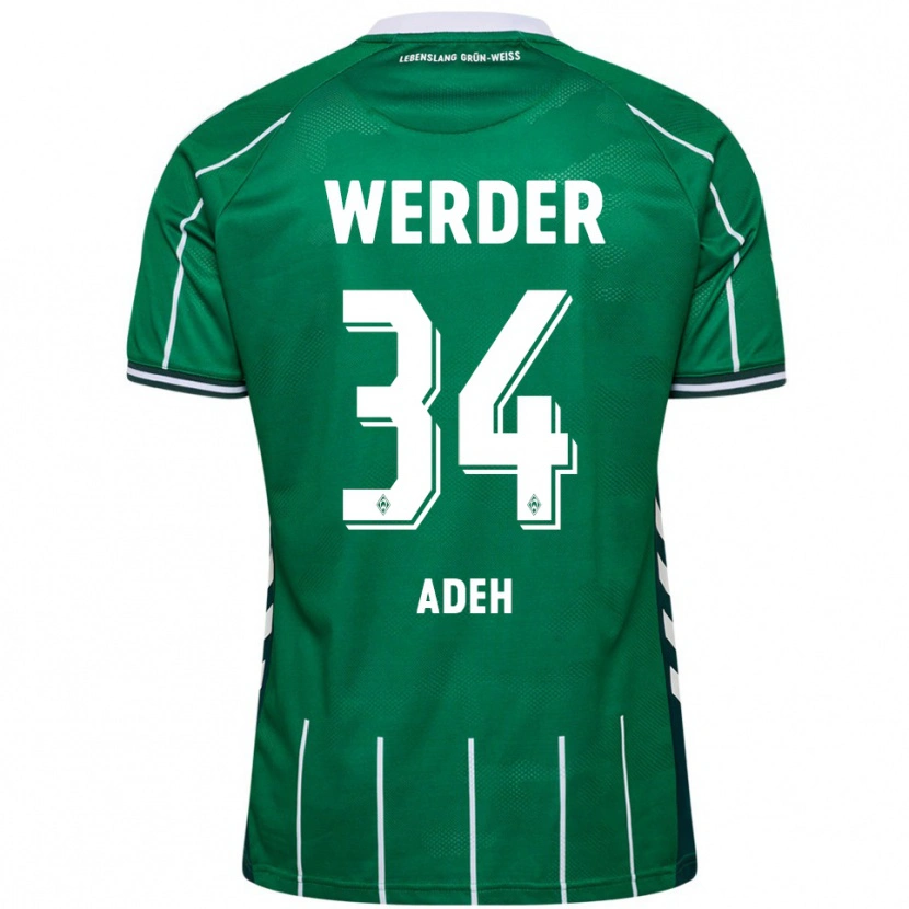 Danxen Män Wesley Adeh #34 Grön Vit Hemmatröja Matchtröjor 2025/26 Tröjor T-Tröja