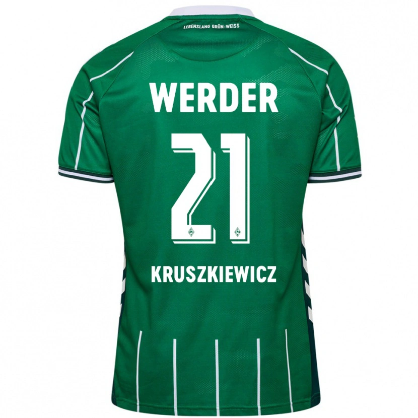 Danxen Män Jakub Kruszkiewicz #21 Grön Vit Hemmatröja Matchtröjor 2025/26 Tröjor T-Tröja
