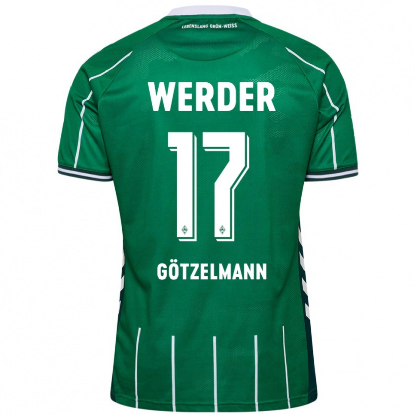 Danxen Män Patrick Götzelmann #17 Grön Vit Hemmatröja Matchtröjor 2025/26 Tröjor T-Tröja