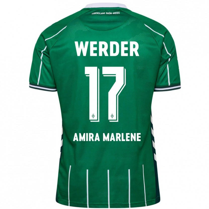 Danxen Män Amira Marlene Dahl #17 Grön Vit Hemmatröja Matchtröjor 2025/26 Tröjor T-Tröja