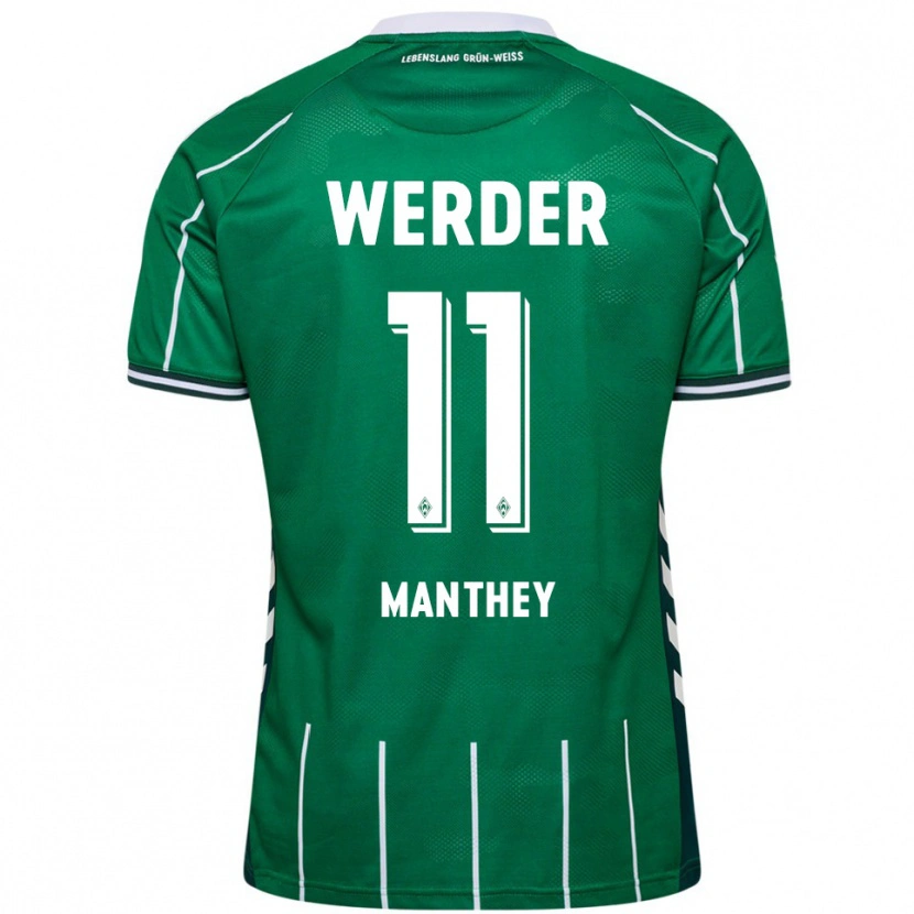 Danxen Män Kevin Manthey #11 Grön Vit Hemmatröja Matchtröjor 2025/26 Tröjor T-Tröja