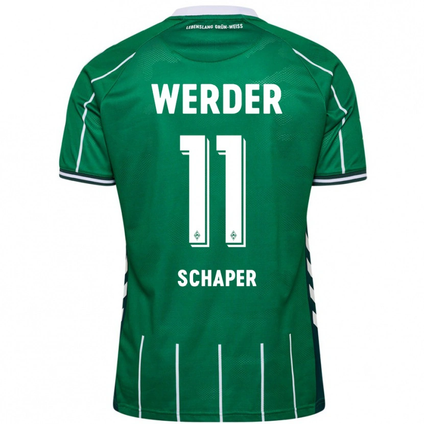 Danxen Män Wilken Schaper #11 Grön Vit Hemmatröja Matchtröjor 2025/26 Tröjor T-Tröja