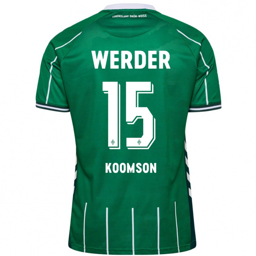 Danxen Män Gabriel Koomson #15 Grön Vit Hemmatröja Matchtröjor 2025/26 Tröjor T-Tröja