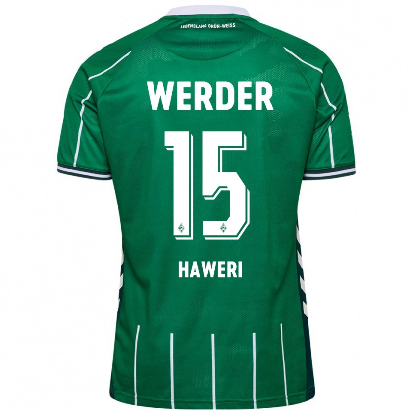 Danxen Män Adrian Haweri #15 Grön Vit Hemmatröja Matchtröjor 2025/26 Tröjor T-Tröja