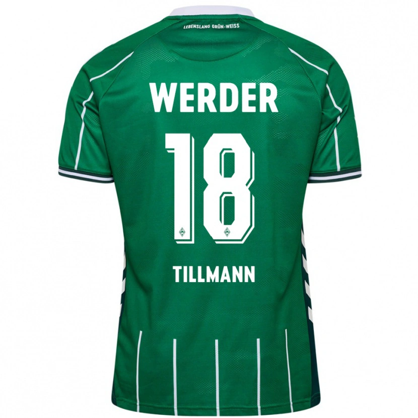 Danxen Män Felix Tillmann #18 Grön Vit Hemmatröja Matchtröjor 2025/26 Tröjor T-Tröja