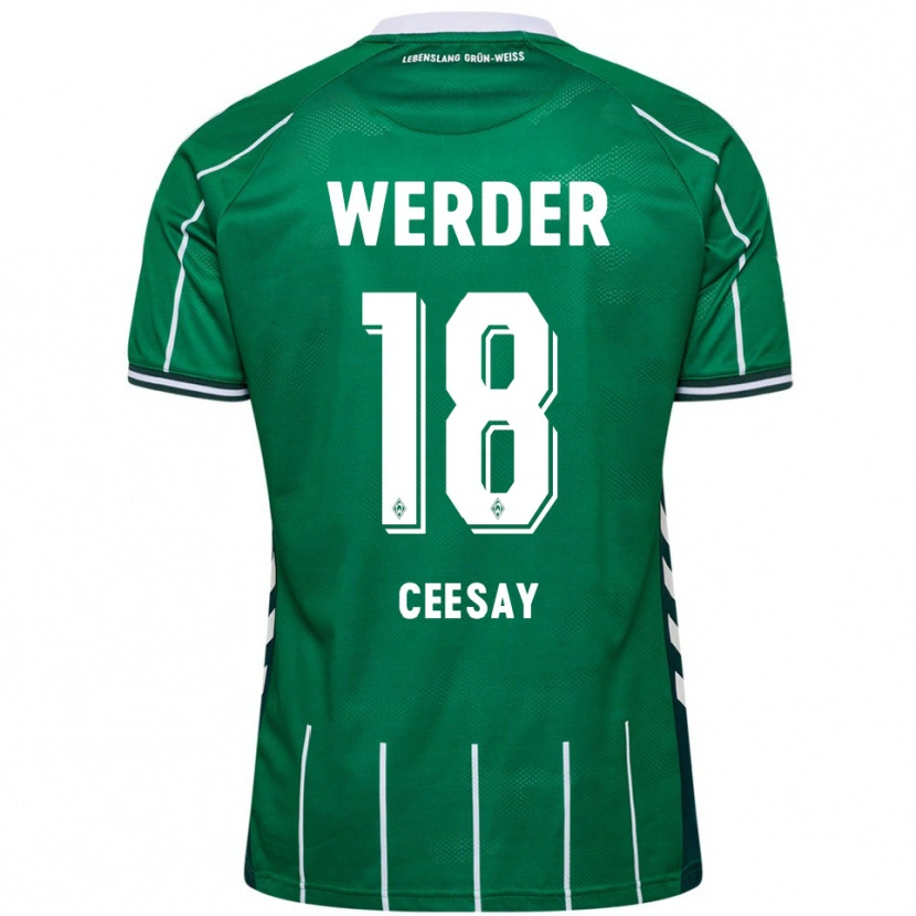 Danxen Män Ablie Ceesay #18 Grön Vit Hemmatröja Matchtröjor 2025/26 Tröjor T-Tröja