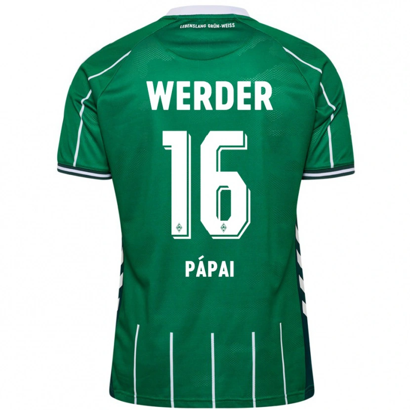 Danxen Män Emöke Pápai #16 Grön Vit Hemmatröja Matchtröjor 2025/26 Tröjor T-Tröja