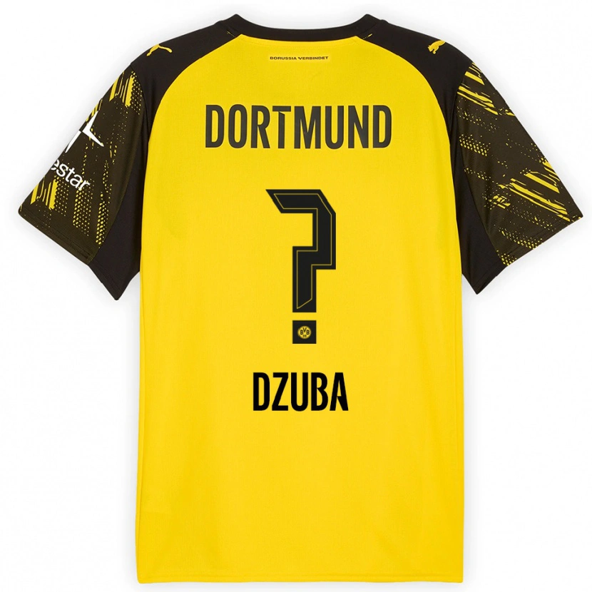 Danxen Män Fabian Dzuba #0 Gul Svart Hemmatröja Matchtröjor 2025/26 Tröjor T-Tröja
